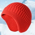 thumbnail image 3 of Mens Winter Beanie Hat Oversized Warm Knit Fleece Lined Short Beanie Ski Skull Cap, 3 of 7