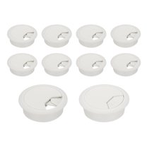 Desk Grommet 2", Plastic Desk Hole Cover Cable Grommet Cord Hole Cover Table Wires Organizer, White 10 Pcs