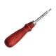 thumbnail image 2 of Yuarrent Biselador de bordes, herramienta de mano de biselado resistente al desgaste, rebanador de bordes con mango de madera de , herramientas Suministros de marroquinería tipo 3, 2 of 6