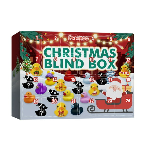 Christmas Rubber Duck Calendar Rubber Duck Bath Toys Creative Christmas Gift Blind Box