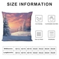 thumbnail image 5 of Shiartex Pillow Covers Winter Throw Pillows, Idyllic Panorama of Winter Sunrise in Snow Covered Mountains Serenity Freshness, Outdoor Pillowcase Cushion Case Decor for Home Sofa Couch Bed, 5 of 5