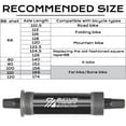 thumbnail image 5 of BUCKLOS Square Tapered BSA Bottom Bracket JIS-68/80/90/100/110/120x110.5 113 116 118 120 122.2 126 140 152 156 166 174mm with Screws, 5 of 7