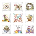 thumbnail image 2 of Biplut Easter Pillowcase Exquisite Pattern Washable Non-Fading Wear Resistant Lint Free Soft Cartoon Printing Rabbit Egg Pillowcase Decoration Home Supplies (Type D), 2 of 13