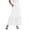 White, variant on biudgviw Women's Maxi Skirt Casual Elastic Waist Tiered A-Line Skirt Summer Boho Flowy Long Skirts with Pockets for Beach Travel