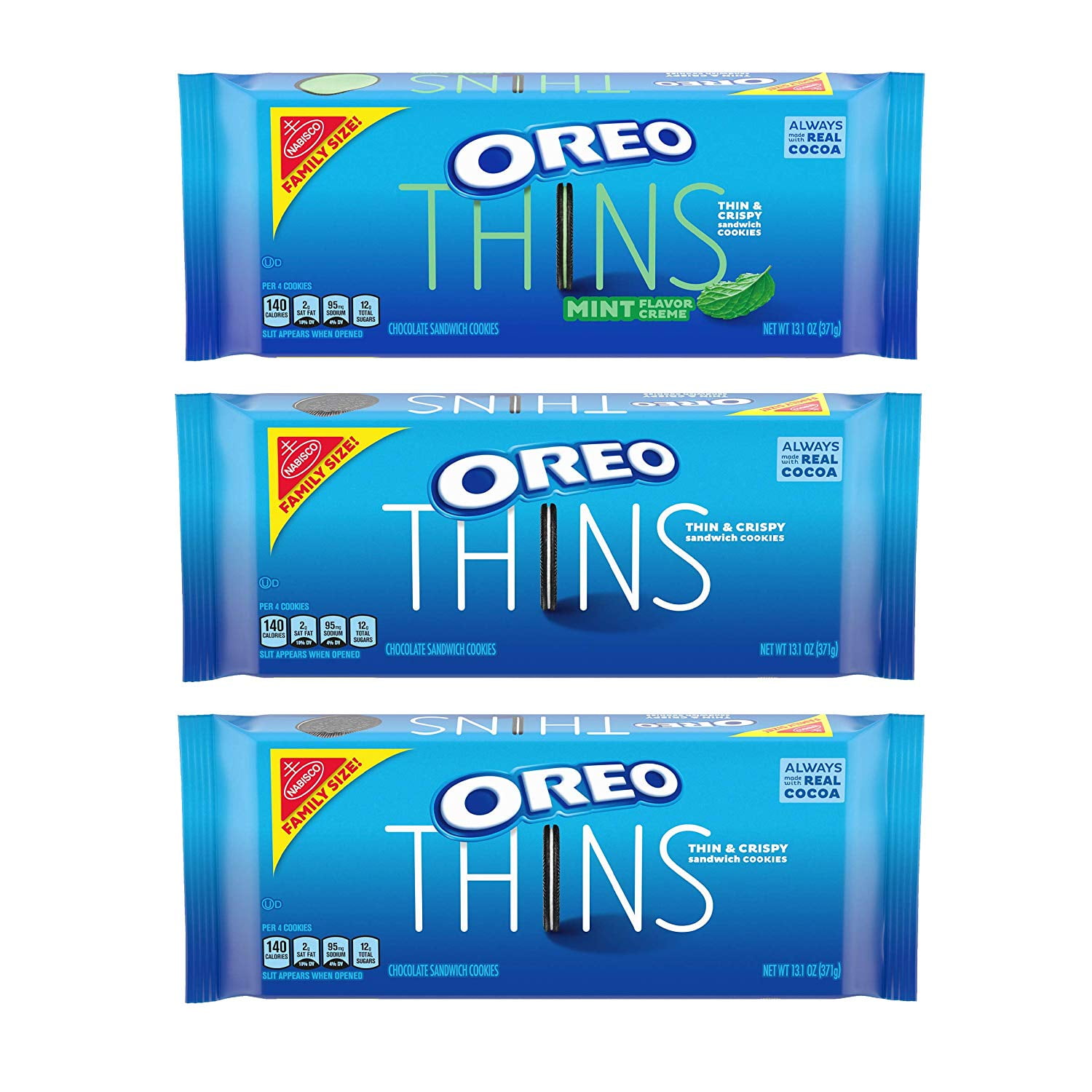 OREO Thins Mint Flavored Creme & OREO Thins Original Chocolate Sandwich