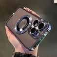 thumbnail image 1 of New Luxury Transparent Magnetic Wireless Charging Phone Case For iPhone 15 14 13 12 11 Pro Max Plus 15Pro Cases, 1 of 5