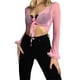 thumbnail image 4 of Txlixc - Tops para cubrir bikini para mujer, cárdigan con cuello en V, camisas cortas para la playa Txlixc Sexy, 4 of 6