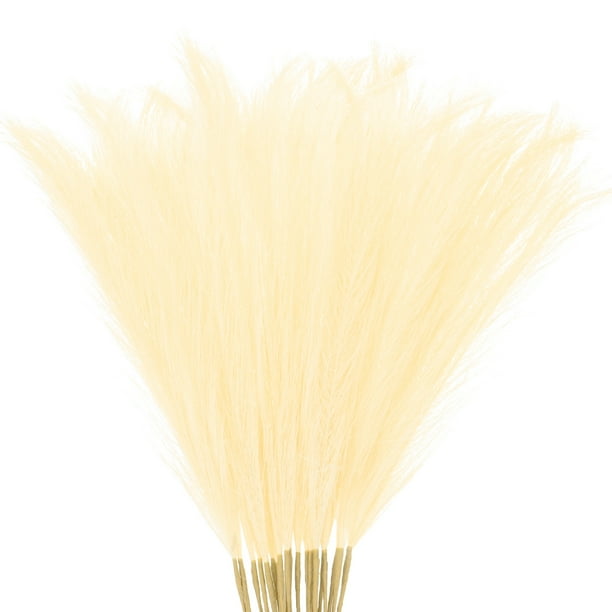 Uxcell 20 Paquetes de Hierba Pampas Falsa 21.7" para Decoración del Hogar Boda Beige