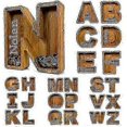 thumbnail image 1 of Alcancía de madera con forma de letra o guitarra, divertida caja para ahorrar dinero, regalo para niños y adultos, 1 of 4