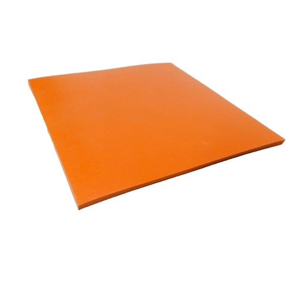 7x7 x1/4"Thick Silicone Rubber Sheet High Temp Solid Red/Orange Commercial Grade
