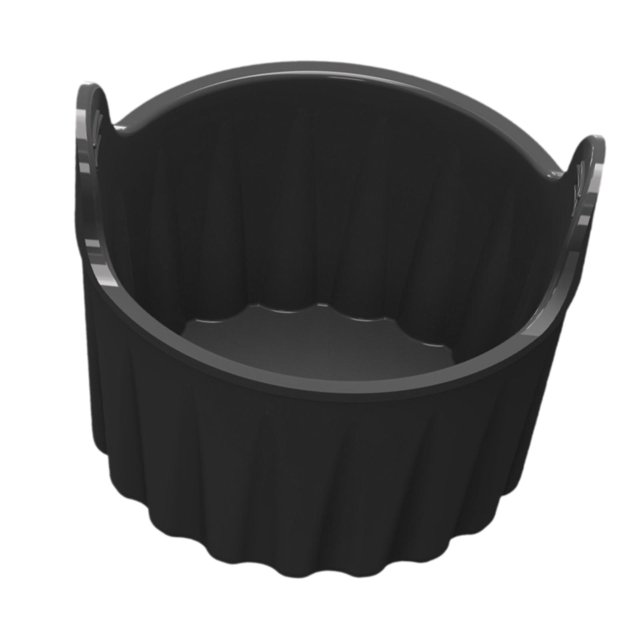 Taza de silicona para hornear para freidora de aire Revestimiento de silicona para freidora de aire negro