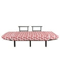 thumbnail image 3 of Valentines Futon Couch, Romantic Feelings Illustration with Hearts and Flowers Valentines Day, Daybed with Metal Frame Upholstered Sofa for Living Dorm, Loveseat, Dark Coral White, by Ambesonne, 3 of 4