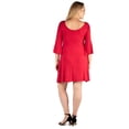 thumbnail image 5 of Plus Size Criss Cross Neck Cold Shoulder Dress, 5 of 6