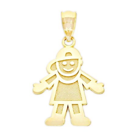 Gold Baby Boy Charm - 10 Karat Solid Gold - Baby Jewelry