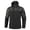 Black, variant on Men's Winter Camouflage Jackets Windproof Breathable Softshell Tactical Jacket with Hood Multiple Zip Pockets Regular Fit Outdoor Sports Coat for Hiking Training Field Work Green 2XL