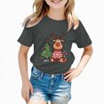 thumbnail image 6 of NOLDARES Christmas Shirts for Girl Merry Christmas Short Sleeve Tshirt Christmas Tree Holiday Tops,A635-Grey, 6 of 6
