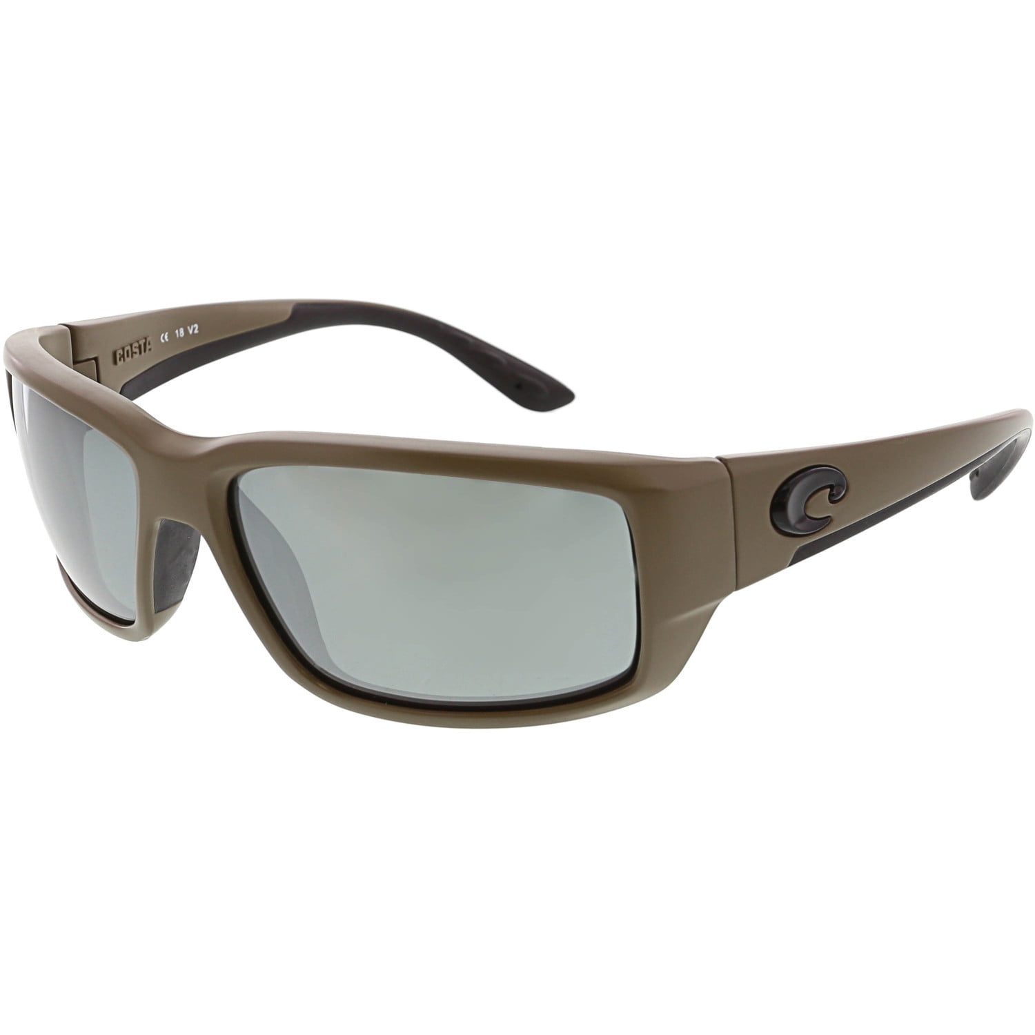 Costa Del Mar Fantail TF198OSGGLP Brown Rectangle Sunglasses - Walmart.com