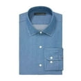 thumbnail image 3 of Tommy Hilfiger Men's Flex Reg Fit Washed Untucked Dress Shirt Blue-15-15.5 32/33, 3 of 15