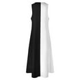 thumbnail image 4 of Half Black Half White Long Dress beach outfits for women women's summer dresses 2025 Dress vintage Dress, 4 of 6