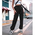 thumbnail image 4 of DEELLEEO Women's high-waisted overalls Broadleg casual pants 6 pocket army pants, 4 of 7