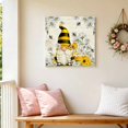 thumbnail image 5 of Canvas Wall Art Honey Gnome Canvas Art Print Daisy Bee Pastoral Farmhouse Retro Background Pictures Wall Decor for Living Room Bedroom Artwork Decorations Stretched Framed Ready to Hang 8"x8", 5 of 9