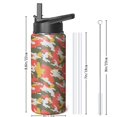 thumbnail image 4 of Camouflage Insulated Stainless Steel Water Bottle with Straw & Cleaning Brush – 18 Oz | Leakproof, BPA-Free, 304 Stainless Steel, Wide Mouth, Travel Mug for Car, Gym, Office, 4 of 5