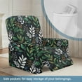 thumbnail image 3 of Xoenoiee Leaves Floral Pattern Recliner Cover with Pockets 4-Pieces Reclining Slipcover Lazy Boy Recliner Armchair Cover with Elastic Bottom for Recliner Furniture Protector for Kid Pet, 3 of 7