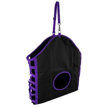 Nylon Tote Hay Bag w/ Webbed Slow Feed Gussets (Purple)