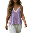 thumbnail image 4 of LIaqionyy Womens Summer Tank Tops Cotton Linen Sleeveless Cami Shirts Casual Loose Tunic Spaghetti Strap Camisole, 4 of 7