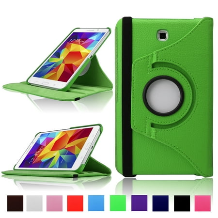 Infiland Samsung Galaxy Tab 4 7.0 / Galaxy Tab 4 Nook 7.0 7-inch Tablet Case, 360 Degrees Rotating Stand Cover, Green