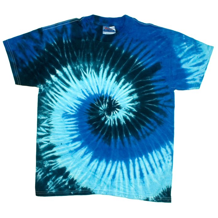Tie Dyes Men's Tie Dyed Performance Short Sleeve Tshirt H1000 Swirl
