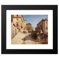 thumbnail image 2 of Oswald Achenbach 14x12 Black Modern Framed Museum Art Print Titled - View of Genzano with the Church of Santa Maria Della Cima (1885), 2 of 5