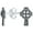Silver-Black, variant on Unisex Religious Gift Small Crucifix Cross Stud Earrings .925 Sterling Silver