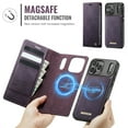 thumbnail image 3 of CaseMe Wallet Case for iPhone 17 Pro Max Compatible with Magsafe, 2-in-1 PU Leather【RFID Blocking】Flip Card Holder Stand Shockproof Magnetic Detachable Cover for iPhone 17 Pro Max 6.9",Purple, 3 of 10