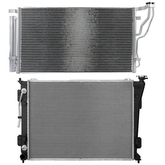 cciyu 3888 Condenser and 13191 Radiator Replacement for 2012-2014 for Hyundai for Azera 2011-2014 for Hyundai for Sonata 2014-2015 for Kia for Cadenza 2011-2015 for Kia for Optima