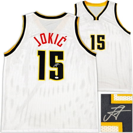 Denver Nuggets Nikola Jokic Autographed White Jersey JSA 232743