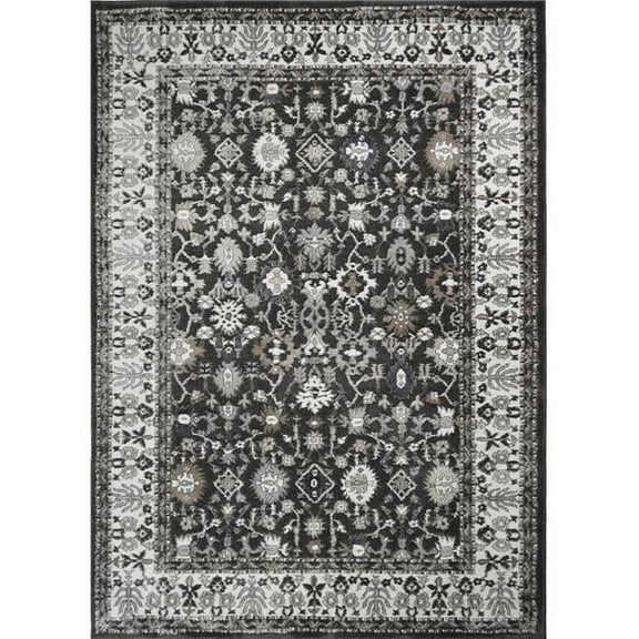 Mayberry Rug RH9503 8X10 7 ft. 10 in. x 9 ft. 10 in. Rhapsody Harper Area Rug, Charcoal