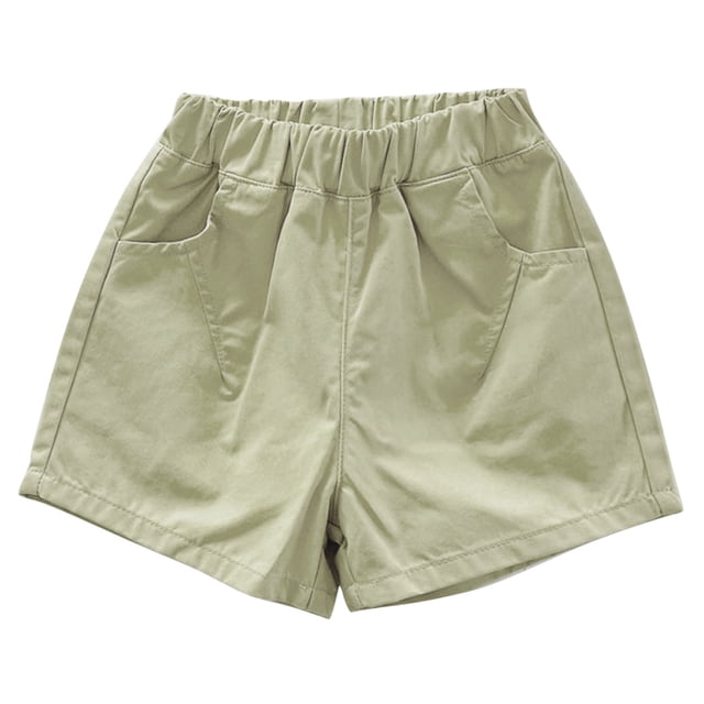 Odeerbi 1-7 Años Niños Niñas Verano Pantalones Cortos Algodón Casual Primavera Color Sólido Pantalones Cortos Con Bolsillos