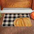 thumbnail image 4 of kjfeif Non Slip Pumpkin Welcome Doormat Buffalo Plaid Doormats for Autumn Harvest Thanksgiving Farmhouse Large Entrance Doormat Low Profile Floor Carpet Mat Washable ,15.7*23.6inch, 4 of 5
