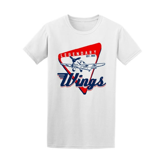 Legendary Wings Airplane Graphic T-Shirt Men -Image by Shutterstock, Male XX-Large