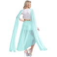 thumbnail image 3 of iiniim Women's Greek Toga Costume Ancient Roman Senator Caesar Costume V Neck Cape Sleeve Front Split Dress Light Blue 3XL, 3 of 7