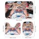 thumbnail image 3 of Pirata de sombrero de paja Hombre de goma-theme 4-Piece Shower Curtain Set with Rugs, Waterproof Bathroom Decor Set Includes Bath Mat, U-Shaped Rug, Toilet Lid Cover and Curtain with Hooks, 3 of 6