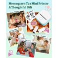 thumbnail image 3 of T Mini Sticker Printer Transparent Thermal Paper Portable Thermal Printer Inkless Printer Sticker Maker with Rolls Paper for Memo Travel Study Notes Office Festival Gifts Pink, 3 of 9