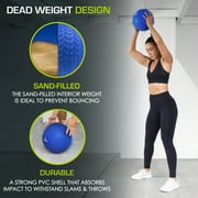 ProsourceFit Tread Slam Medicine Balls w/ Ultra Grip for Weighted Workouts, 10 lb