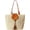 Beige, variant on Summer Straw Shoulder Bags for Women Large Woven Tote Purse Casual Beach Vacation Top Handle Handbags with Tassel