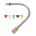 thumbnail image 1 of Pressure Washer Extension Wand, Pressure Washer Extension Bar 45 Degree Curved Wide Compatibility Quick Plug Connector, 1 of 8
