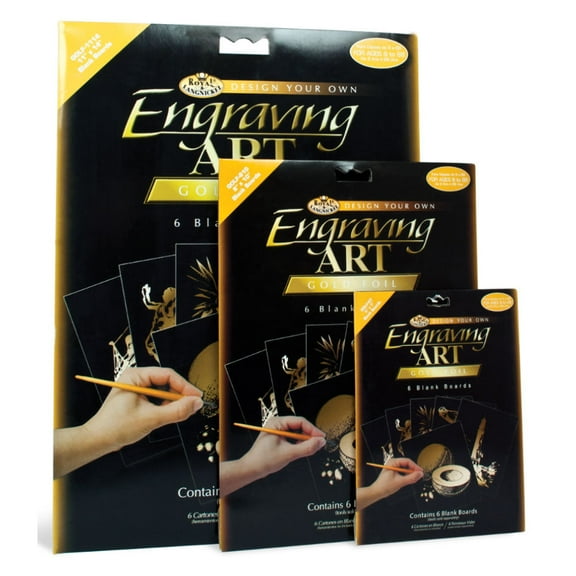 GOLF Series | Engraving Art™ 6pc Gold Foil Blank Boards