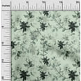 thumbnail image 2 of oneOone Rayon Mint Green Fabric Florals Craft Projects Decor Fabric Printed By The Yard 56 Inch Wide, 2 of 4