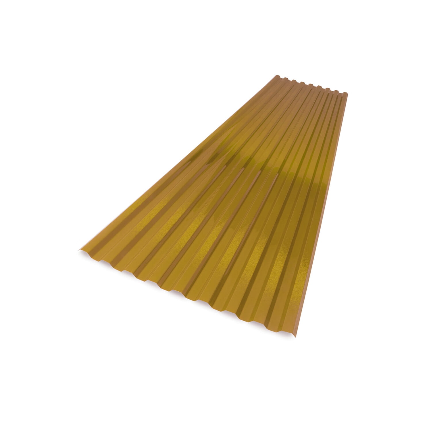 SUNTUF 26 in. x 6 ft. Polycarbonate Corrugated Roof Panel-Color:Gold