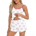 thumbnail image 2 of Fewfanhot 2 Piece Sets for Women Cute Print Pjs Soft Tank Top & Elastic Waist Shorts Camisole Lounge Set, 2 of 4